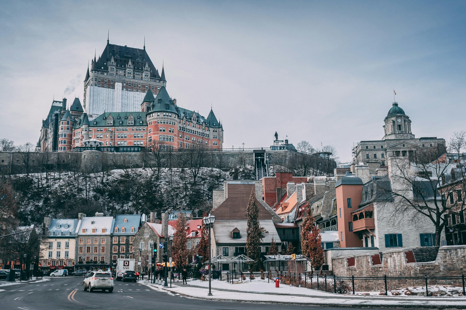 Château Frontenac and Old Quebec, Québec, QC, Canada
