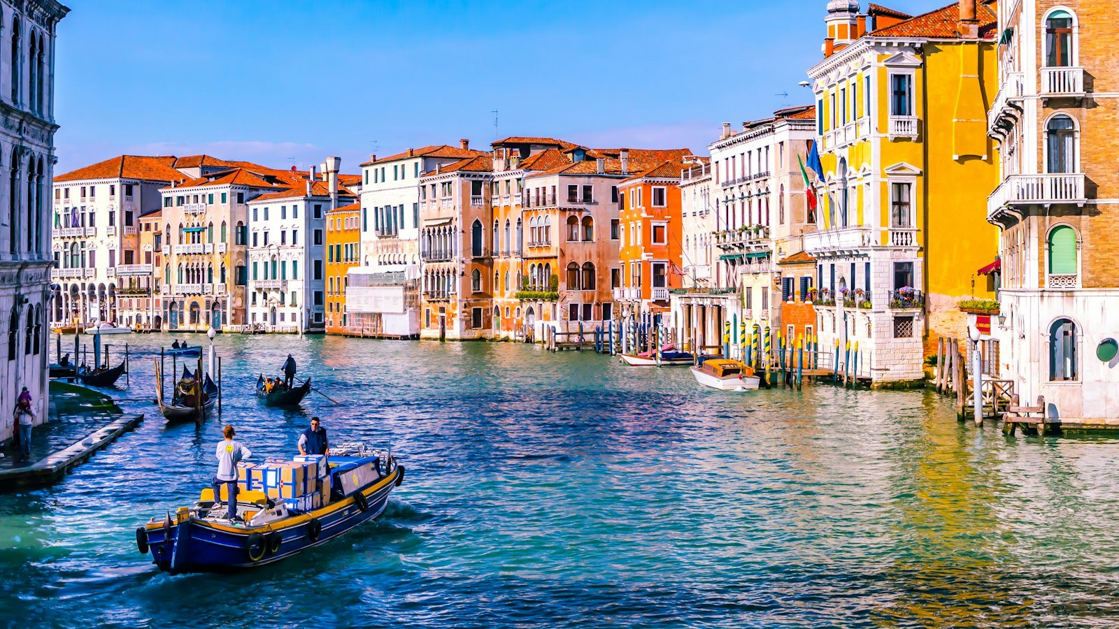 Landscape photo of a Venice canal, Venice, Italy
